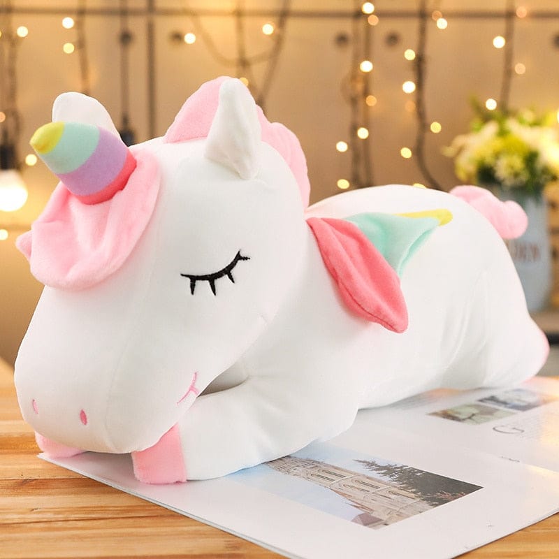 Peluche licorne moelleuse et douce 25cm / Blanc