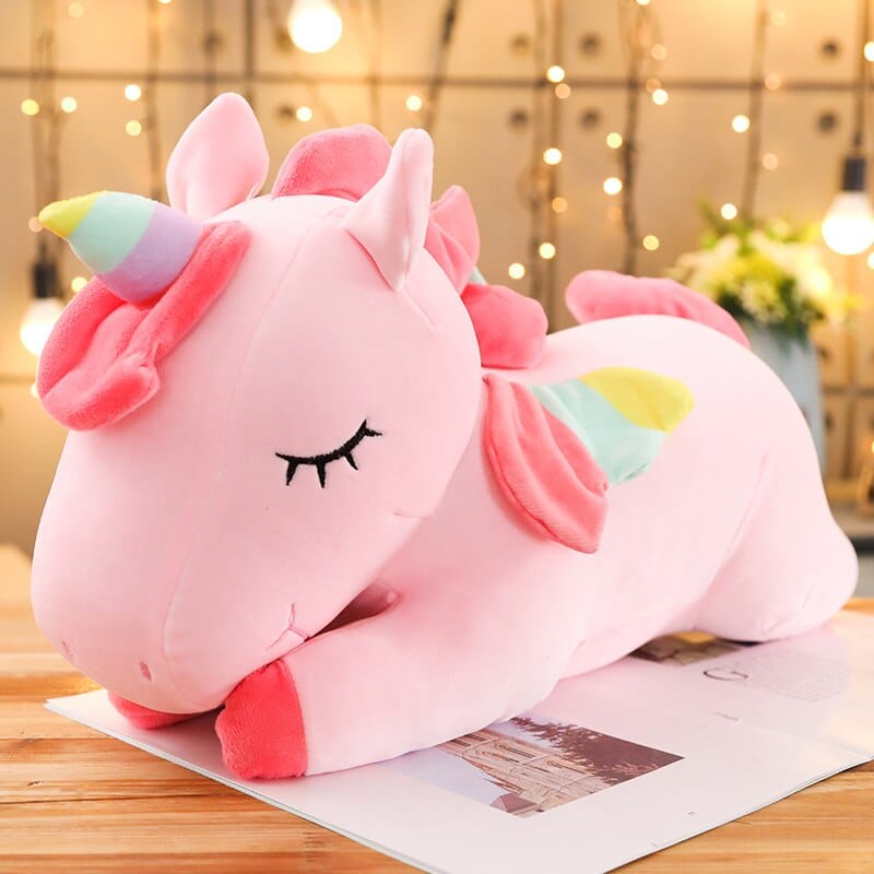 Peluche licorne moelleuse et douce 25cm / Rose