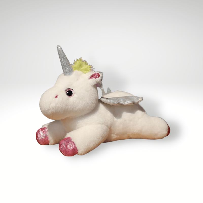 Peluche licorne multicolore éclairé Blanc