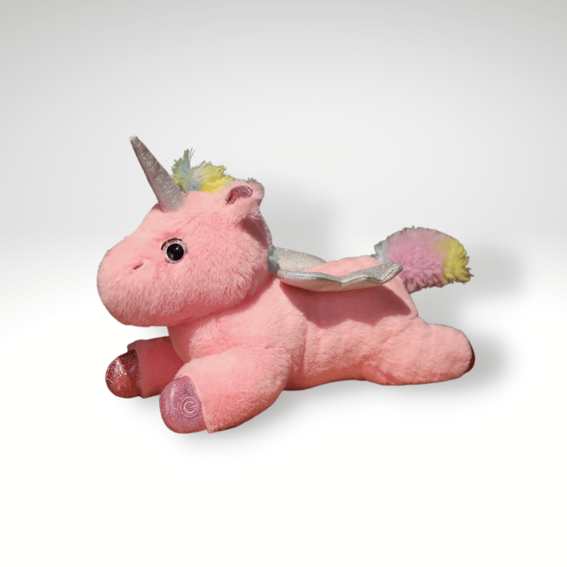 Peluche licorne multicolore éclairé Rose