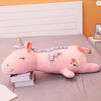 Peluche licorne oreiller lumineux doux arc-en-ciel enfant rose La compagnie de la peluche