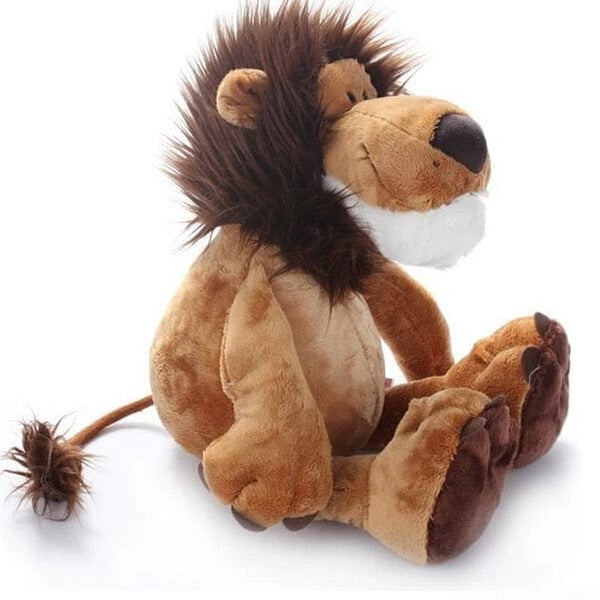 Peluche lion assis et élégant