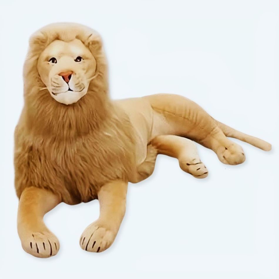 Peluche lion géant doux safari chambre enfant La compagnie de la peluche