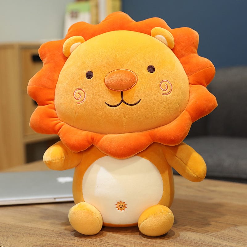 Peluche lion orange content 35cm / Bras en l'air