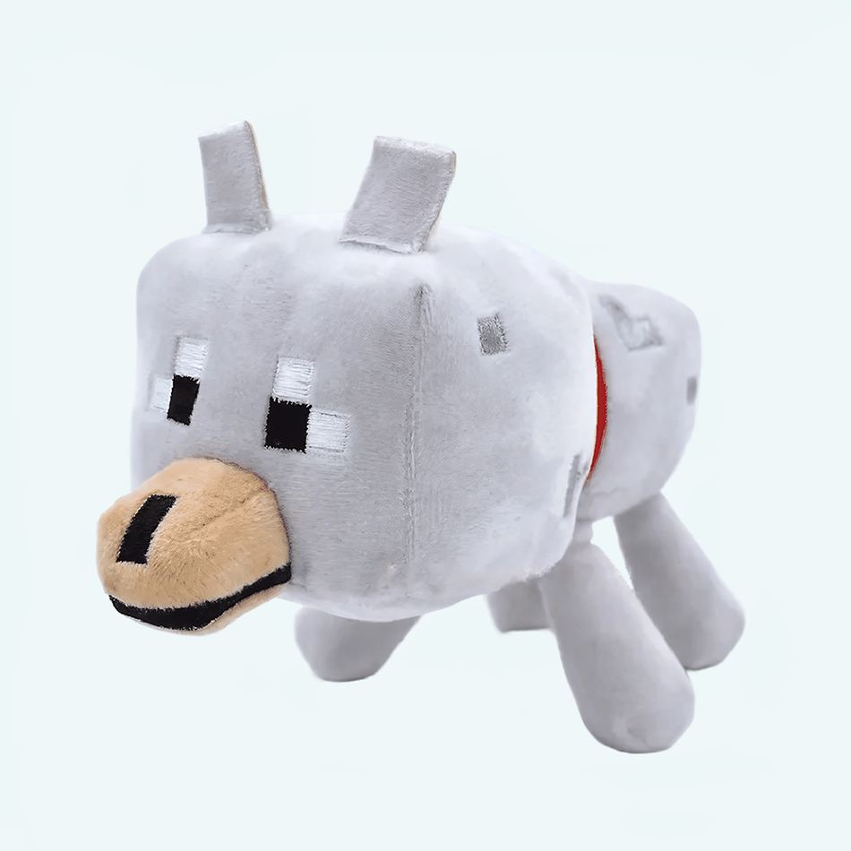 Peluche loup Minecraft douce enfant jeu câlin La compagnie de la peluche