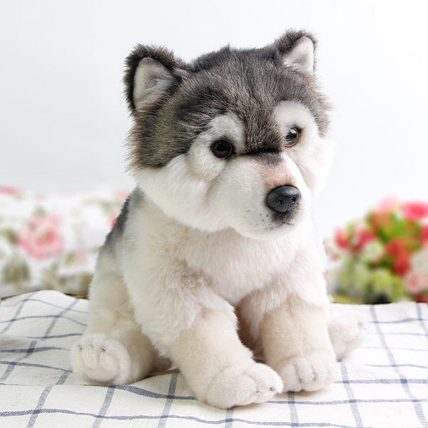 Peluche loup gris NATURE PLANET
