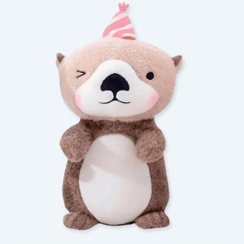 Peluche loutre chapeau mignon doux enfant cadeau La compagnie de la peluche