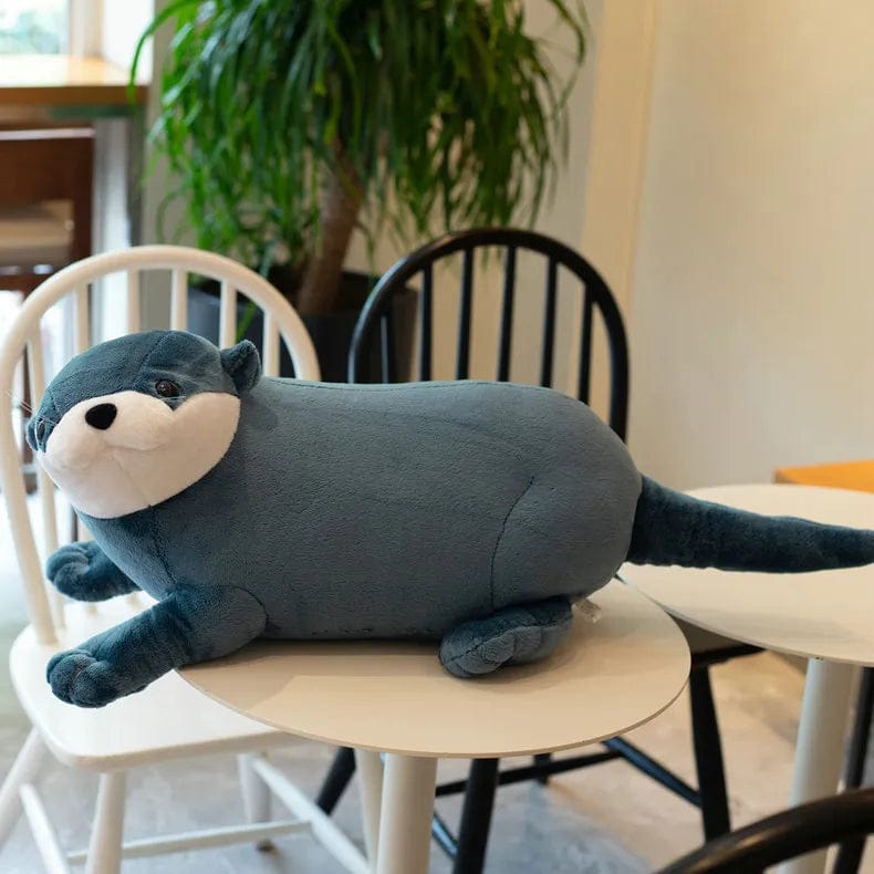 Peluche loutre coloré Bleu / 40cm