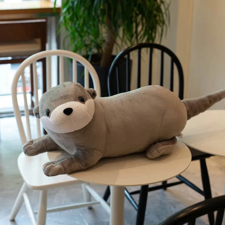Peluche loutre coloré Gris / 40cm
