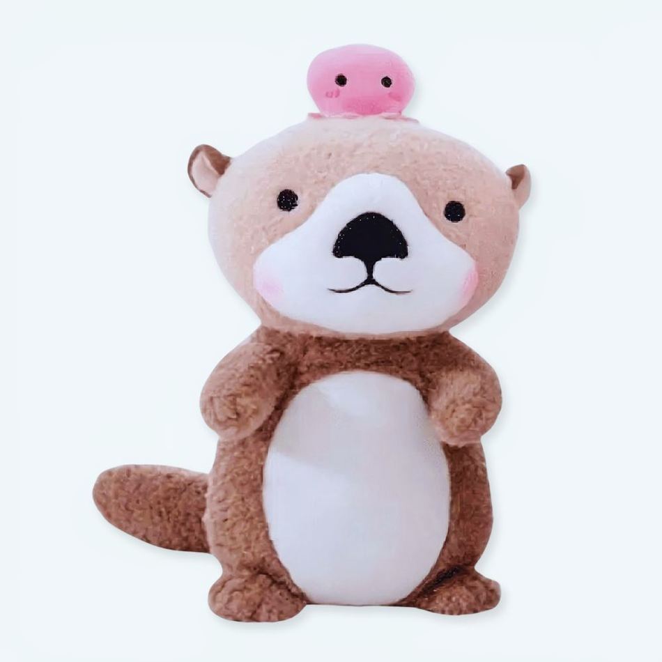 Peluche loutre kawaii douce enfant chambre déco La compagnie de la peluche