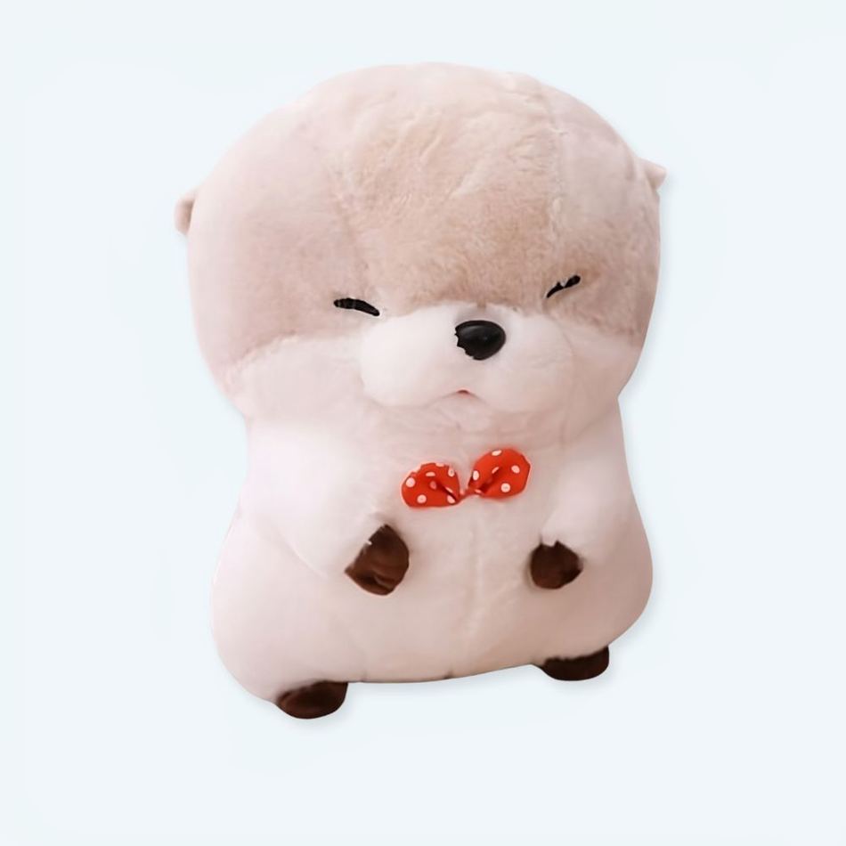 Peluche loutre marron douillette câlin enfant 40cm La compagnie de la peluche