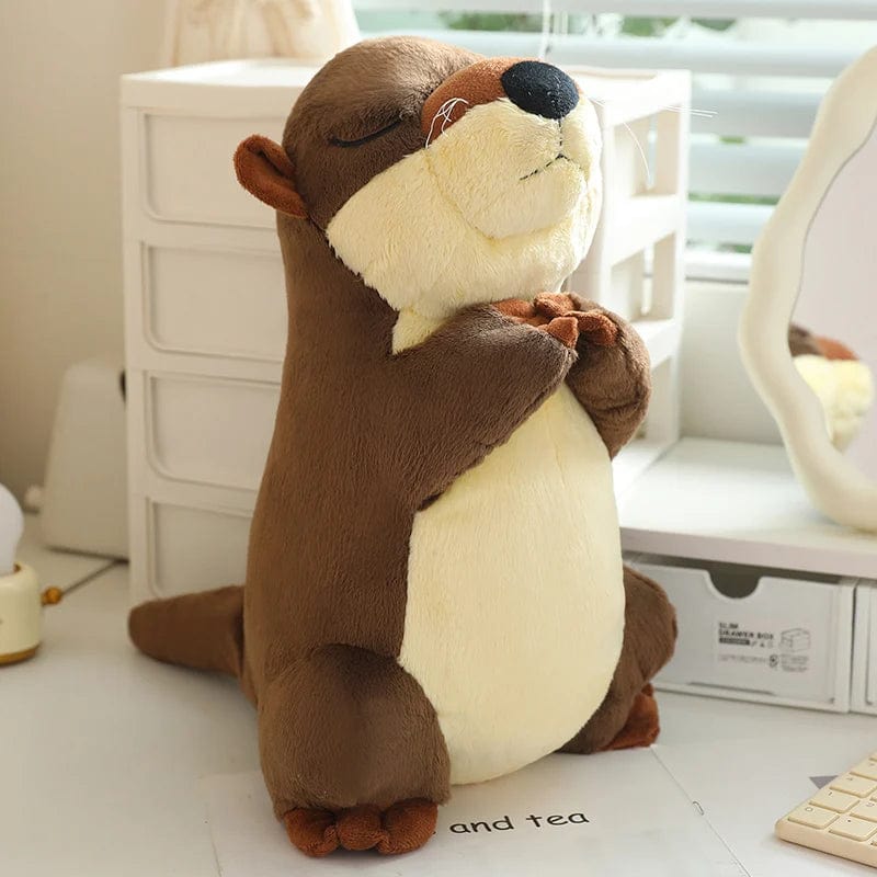 Peluche loutre mignonne à câliner fermées / 50cm