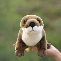 Peluche loutre réaliste douce câline pour enfant La compagnie de la peluche