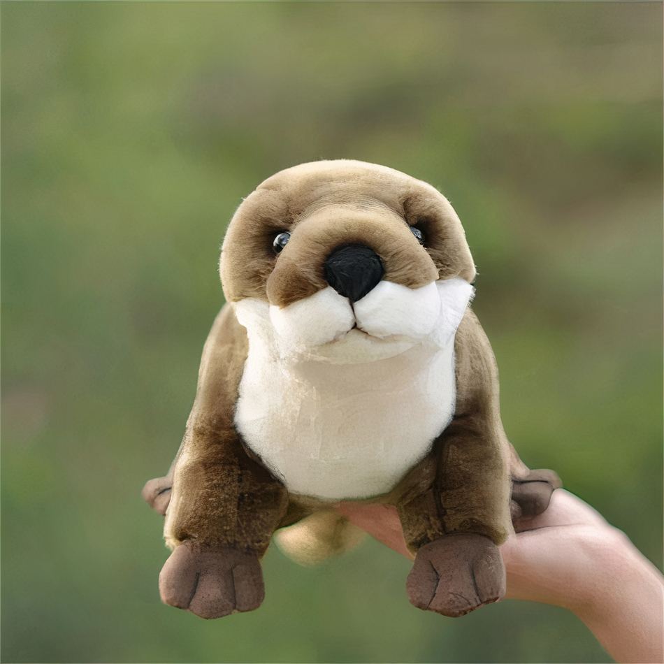 Peluche loutre réaliste douce câline pour enfant La compagnie de la peluche