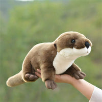 Peluche loutre réaliste douce câline pour enfant La compagnie de la peluche