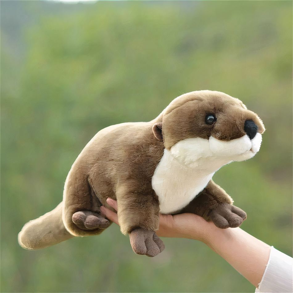 Peluche loutre réaliste douce câline pour enfant La compagnie de la peluche