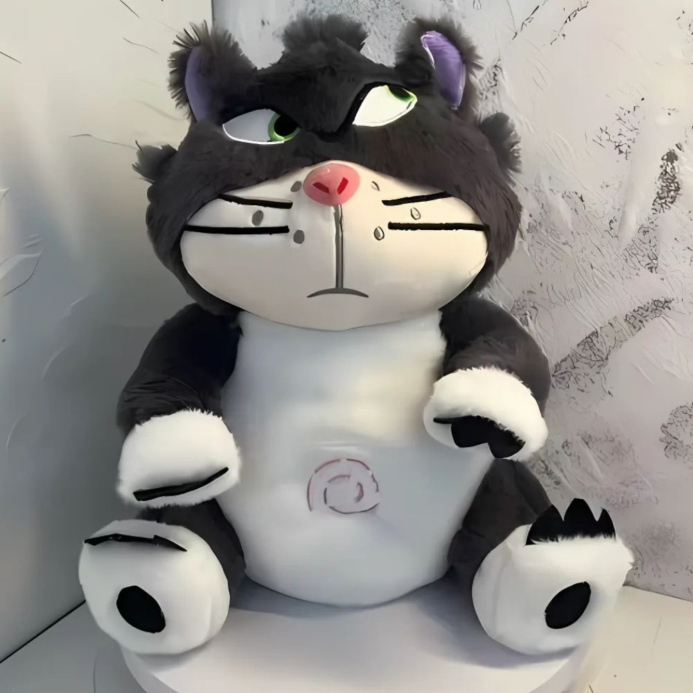 Peluche Lucifer chat musical doux et apaisant La compagnie de la peluche