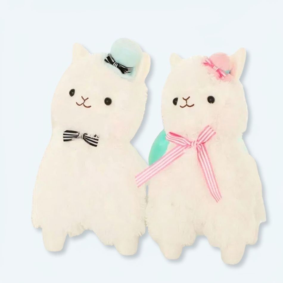 Peluche Madame Lama douce câline enfant décor chambre 35cm La compagnie de la peluche