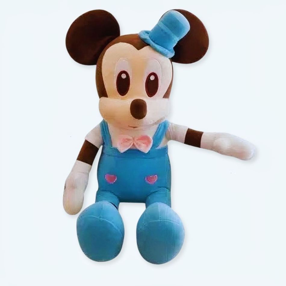 Peluche Mickey Mouse bleu douce enfant câlin Disney 70cm La compagnie de la peluche