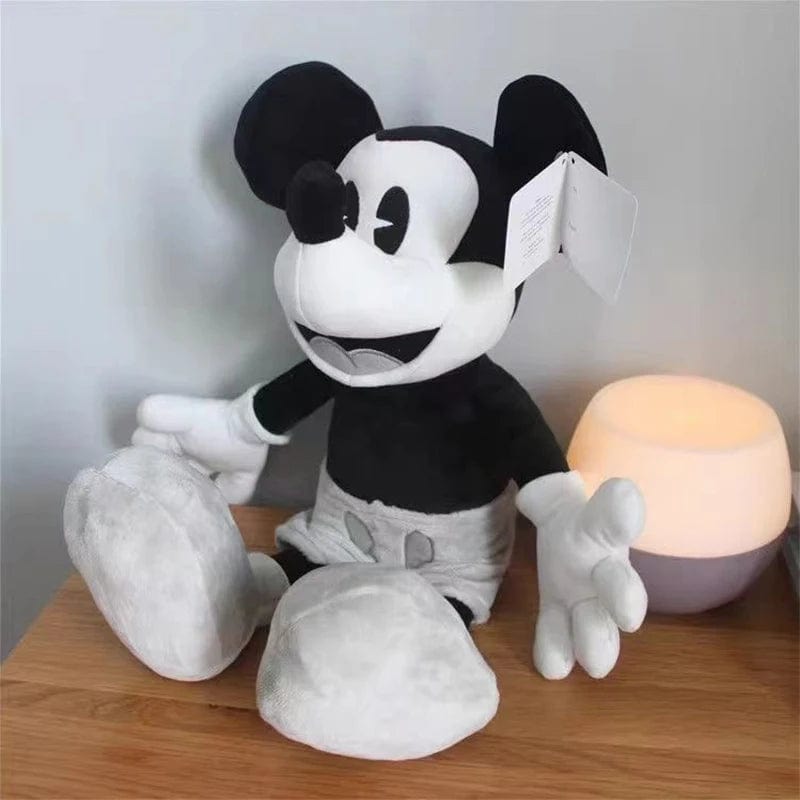 Peluche Mickey Mouse en noir et blanc