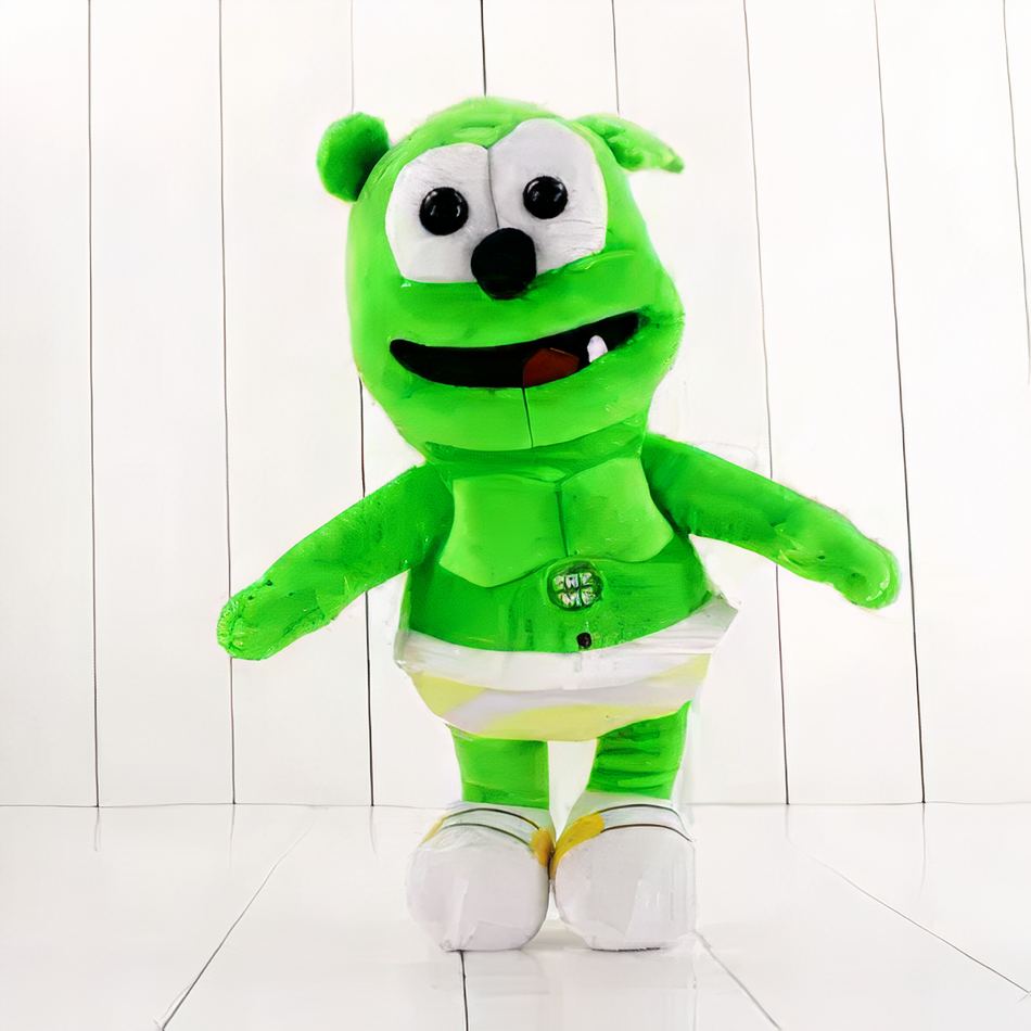 Peluche musicale verte douce pour chambre enfant La compagnie de la peluche