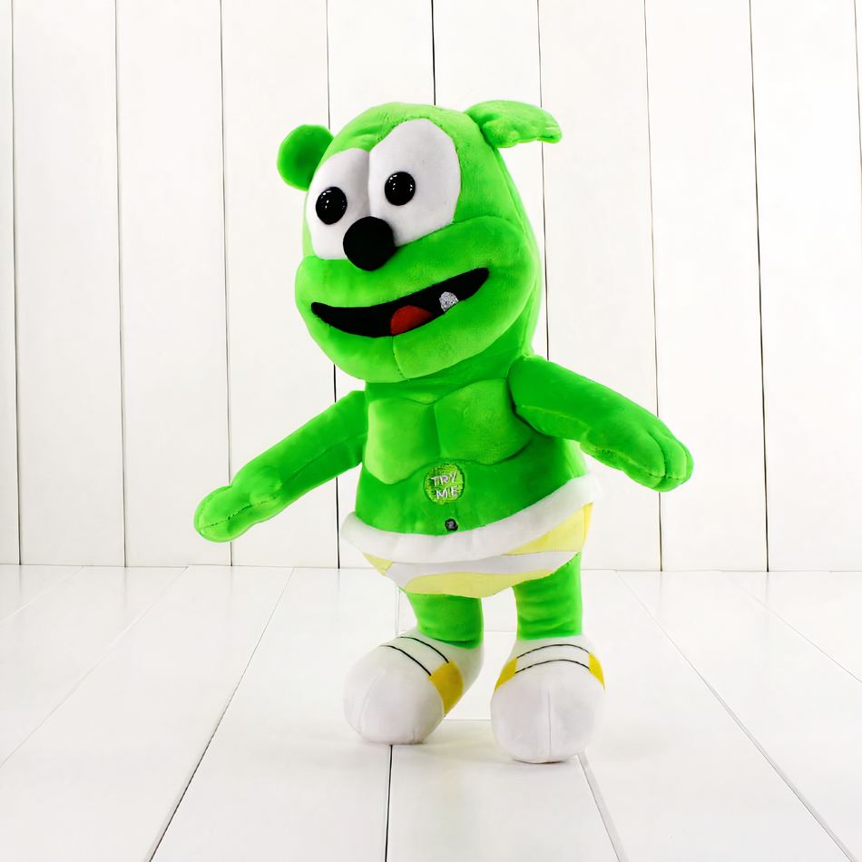 Peluche musicale verte douce pour chambre enfant La compagnie de la peluche