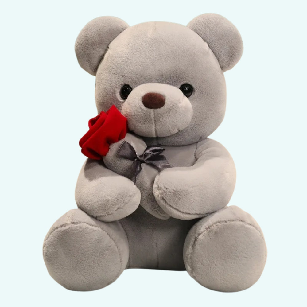 Peluche nounours romantique rose douce cadeau St-Valentin La compagnie de la peluche