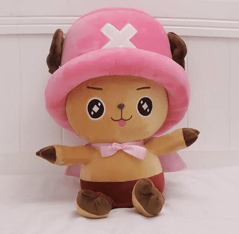 Peluche One Piece Tony Chopper rose doux câlin enfant 55cm La compagnie de la peluche