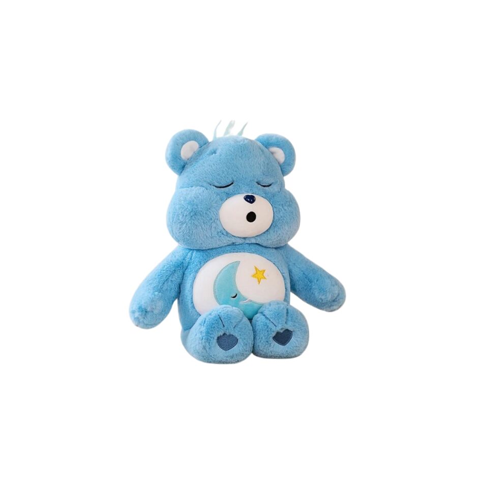 Peluche oreiller Bisounours doux câlin enfant coloré 33-cm / Bleu clair La compagnie de la peluche