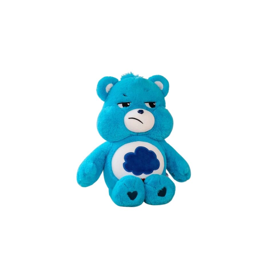 Peluche oreiller Bisounours doux câlin enfant coloré 33-cm / Bleu foncé La compagnie de la peluche