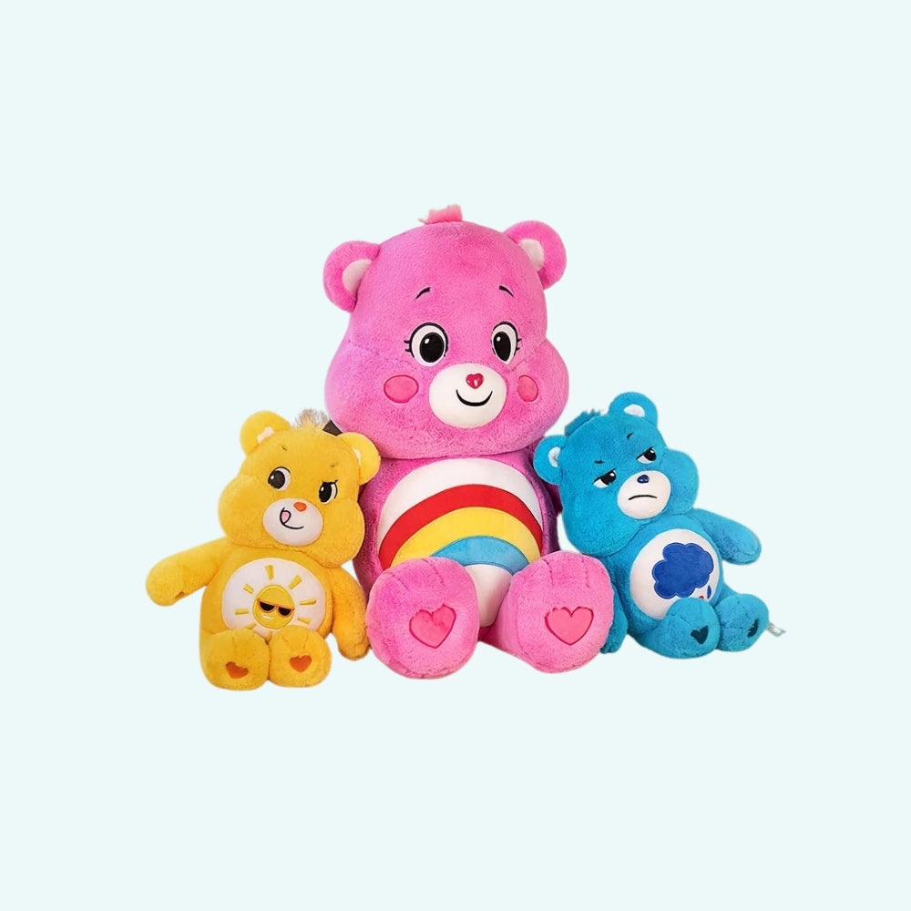 Peluche oreiller Bisounours doux câlin enfant coloré La compagnie de la peluche