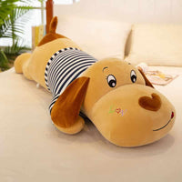 Peluche oreiller chien couple amour doux câlin chaleureux 100cm / bleu La compagnie de la peluche
