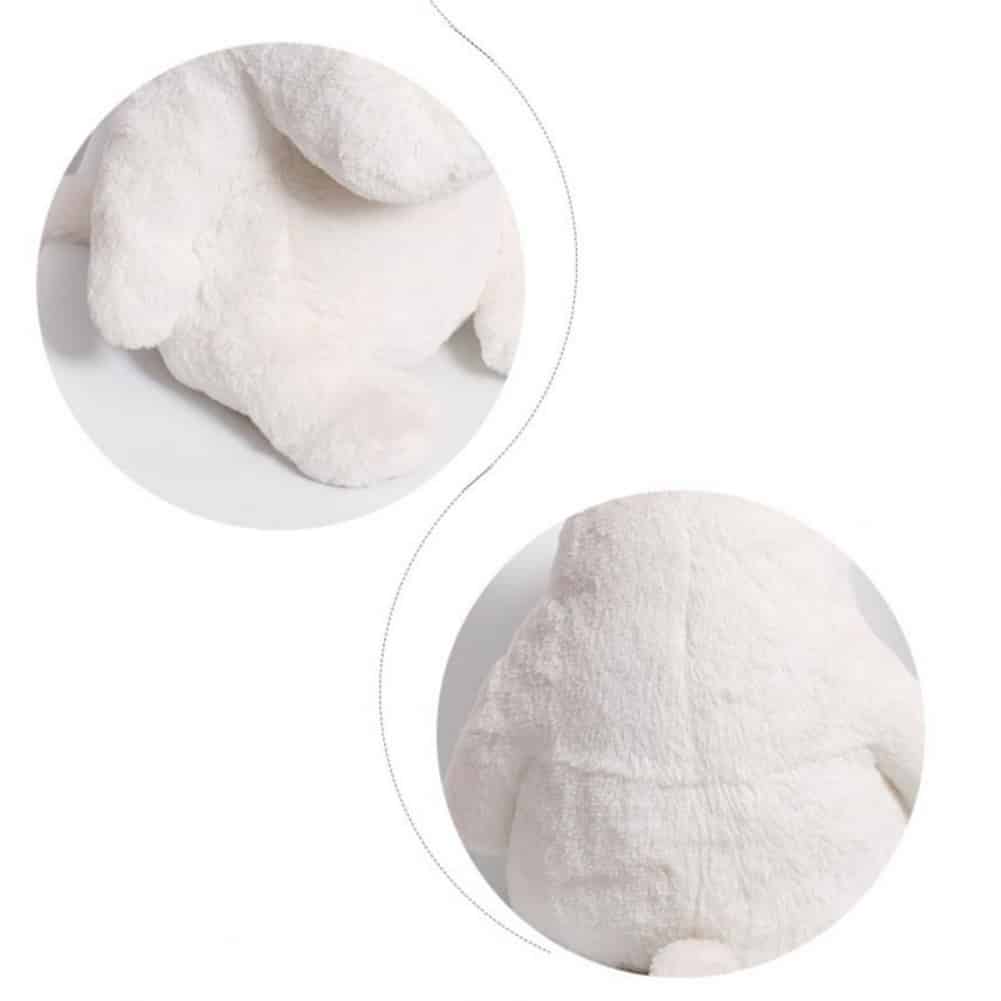 Peluche oreiller hippopotame blanc doux confort maison La compagnie de la peluche