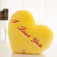 Peluche oreiller lumineux doux pour nuit étoilée jaune La compagnie de la peluche