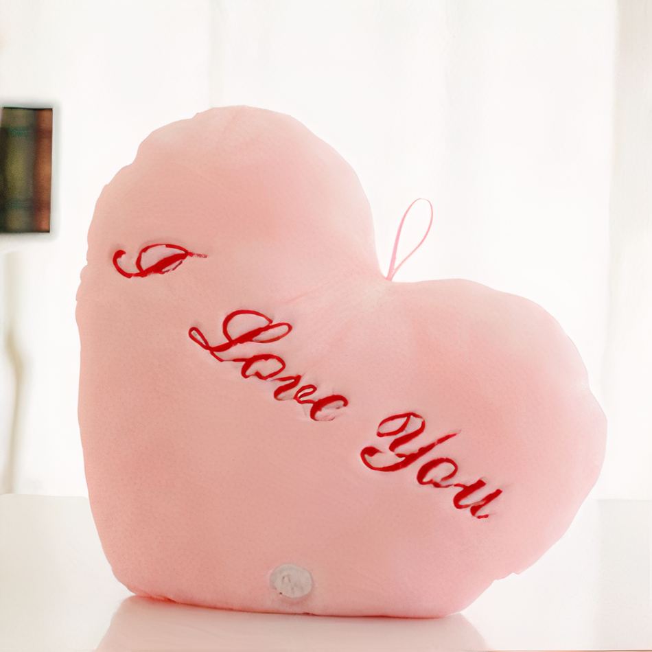 Peluche oreiller lumineux doux pour nuit étoilée rose La compagnie de la peluche