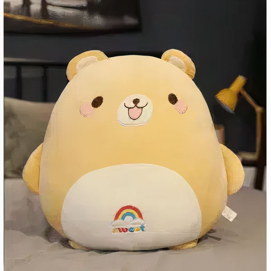 Peluche ours arc-en-ciel douce colorée enfant câlin La compagnie de la peluche