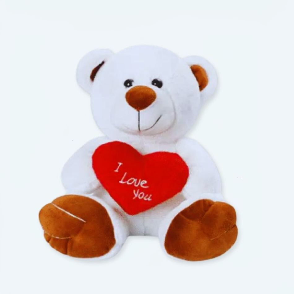 Peluche ours blanc câlin doux hiver chaleureux La compagnie de la peluche