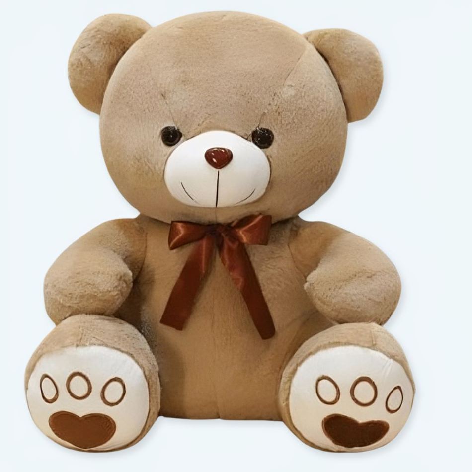 Peluche ours brun doux câlin pour enfant chambre 35cm La compagnie de la peluche