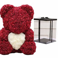 Peluche ours collector doux rose violine enfant câlin La compagnie de la peluche