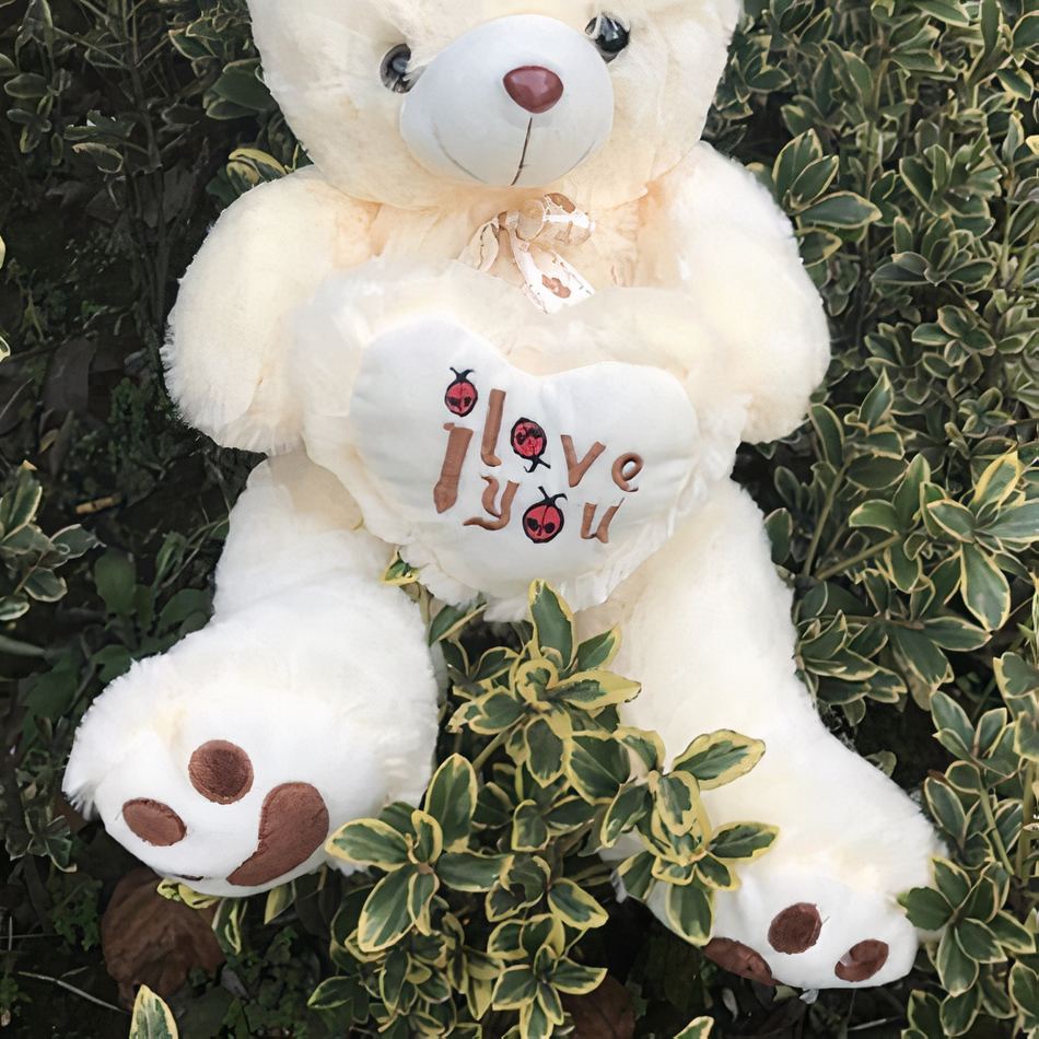 Peluche ours en peluche douce câline enfant poilu beige / 50cm La compagnie de la peluche