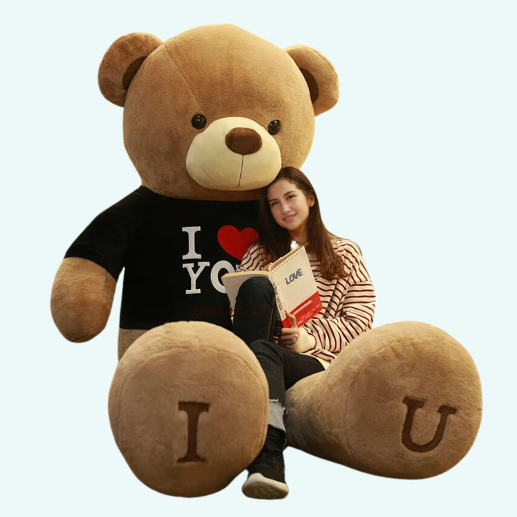 Peluche ours géant câlin amour en Tshirt doux La compagnie de la peluche