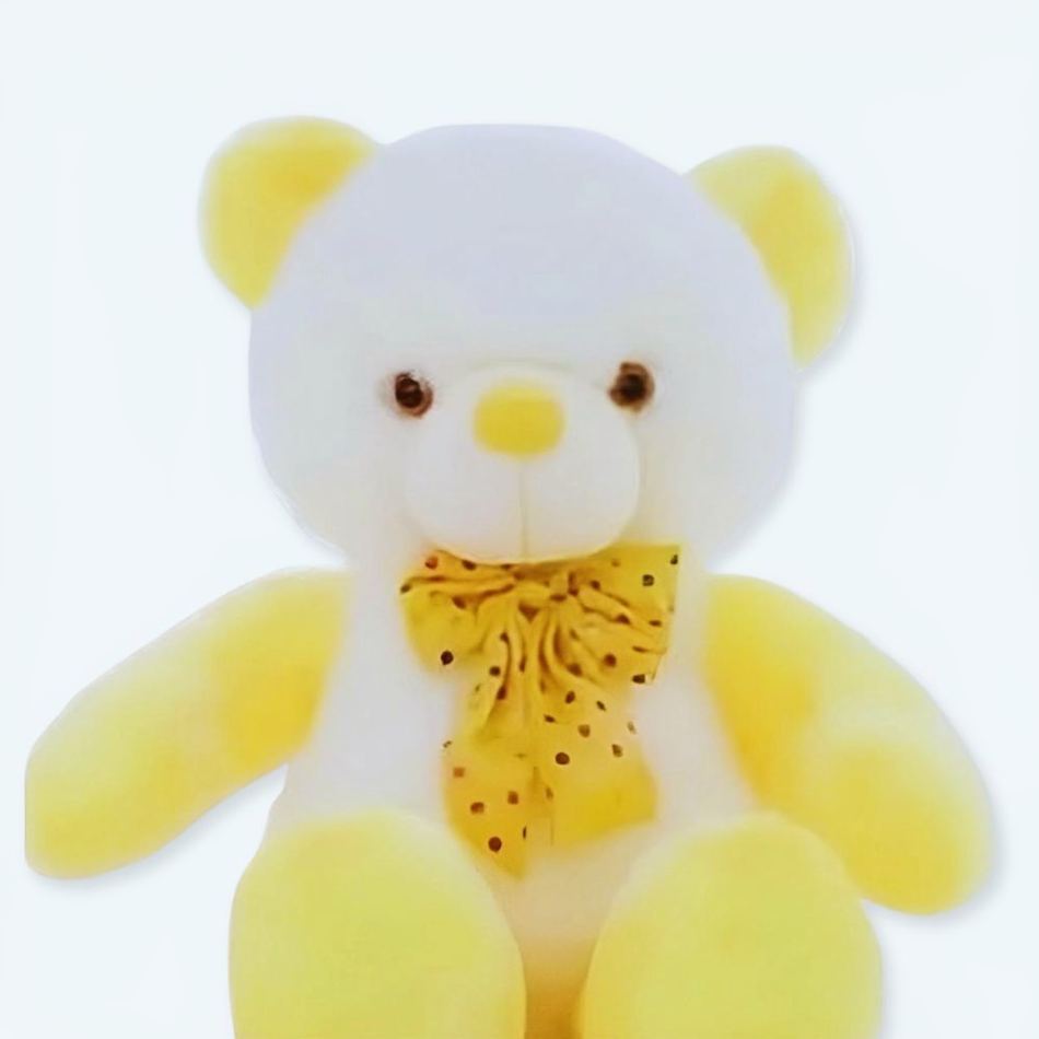 Peluche ours jaune kawaii douce câline enfant décor La compagnie de la peluche