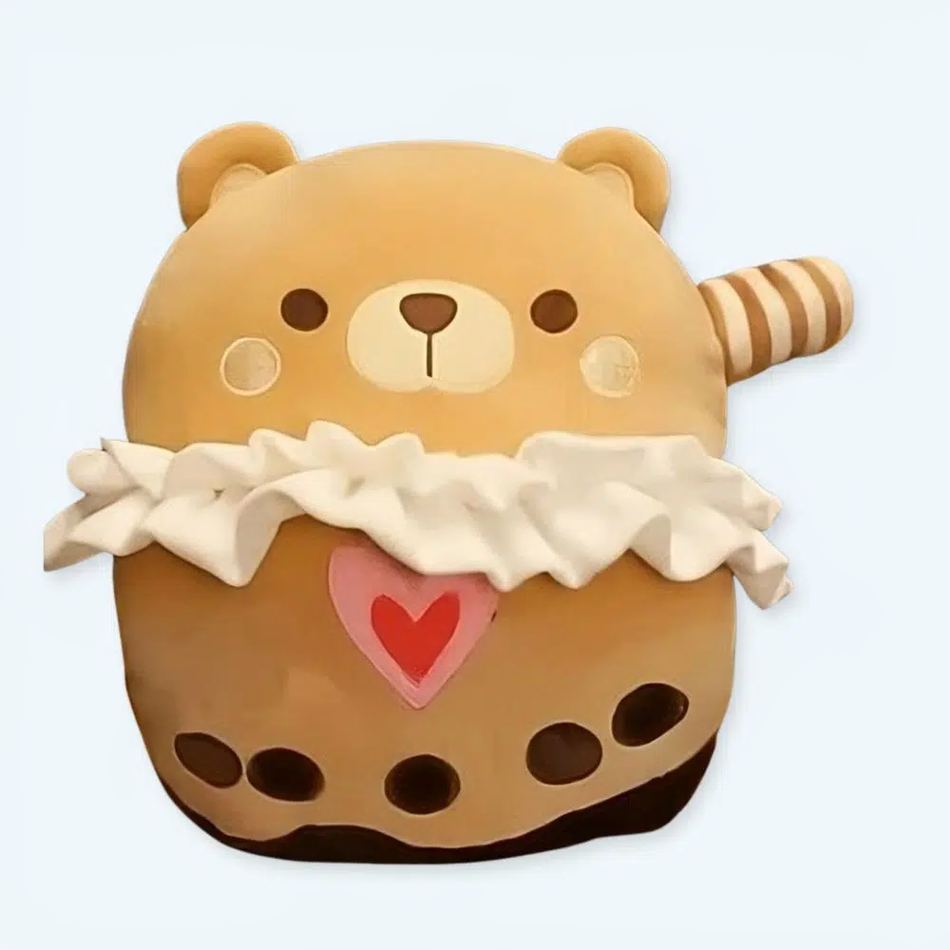 Peluche ours joyeux doux câlin univers enfant chaleureux La compagnie de la peluche