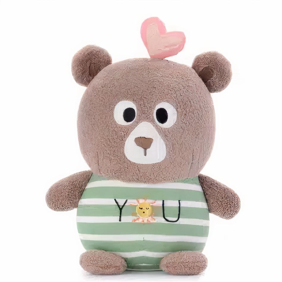Peluche ours marron doux enfant câlin pelucheur La compagnie de la peluche