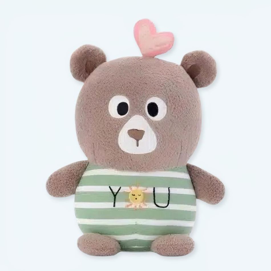 Peluche ours marron doux enfant câlin pelucheur La compagnie de la peluche