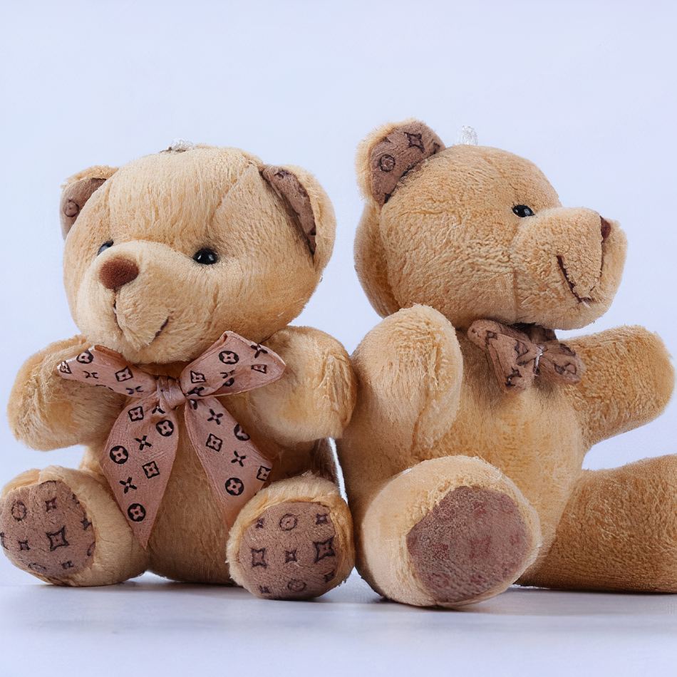 Peluche ours marron porte-clés mignon doux accessoire La compagnie de la peluche
