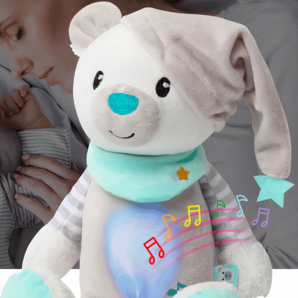 Peluche ours musical doux veilleuse nuit apaisante La compagnie de la peluche