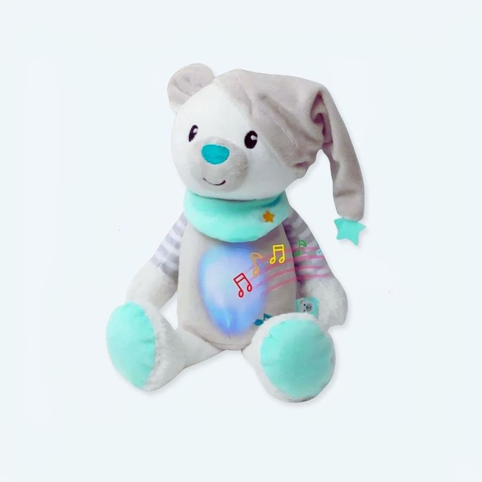 Peluche ours musical doux veilleuse nuit apaisante La compagnie de la peluche