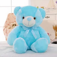 Peluche ours oreiller LED bleu doux lumineux nuit La compagnie de la peluche