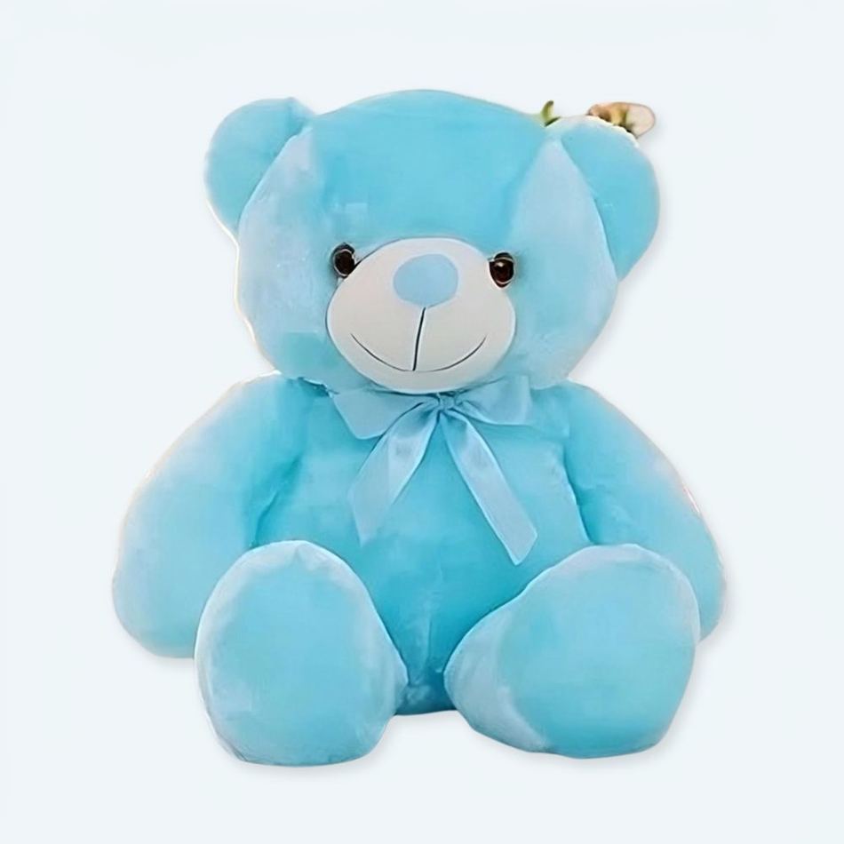 Peluche ours oreiller LED bleu doux lumineux nuit La compagnie de la peluche